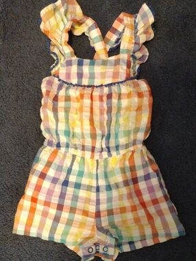 Cat & Jack Multicolor Plaid Romper